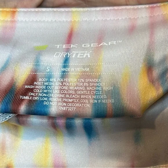 Tek Gear drytek Leggings with Multicolor Pattern small pocket in waist - Picture 2 of 10